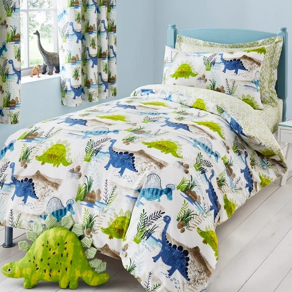 Dunelm Roar! Dinosaur Reversible Green Duvet Cover and Pillowcase Set Polycotton, Animals, Duvet Cover Sets 1 Dunelm Roar! Dinosaur Reversible Green Duvet Cover and Pillowcase Set Polycotton, Animals, Duvet Cover Sets