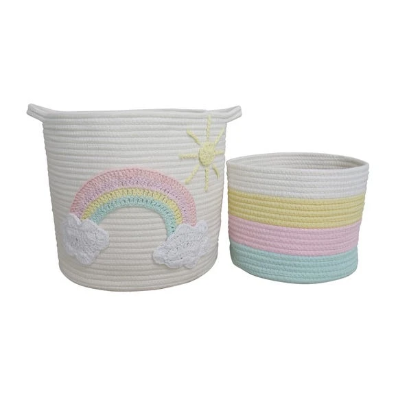 Dunelm Unicorn Dreams Pack of 2 Storage Baskets Patterned, Storage Boxes 1 Dunelm Unicorn Dreams Pack of 2 Storage Baskets Patterned, Storage Boxes