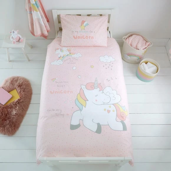 Dunelm Unicorn Dreams 100% Cotton Cot Bed Duvet Cover and Pillowcase Set Animals, Duvet Cover Sets 1 Dunelm Unicorn Dreams 100% Cotton Cot Bed Duvet Cover and Pillowcase Set Animals, Duvet Cover Sets