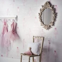 Kids Bedding Sales Shop 35 Arthouse Pirouette Pink Wallpaper Paper, Kids