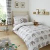 Dunelm Sloth Duvet Cover and Pillowcase Set Polycotton, Natural, Duvet Cover Sets