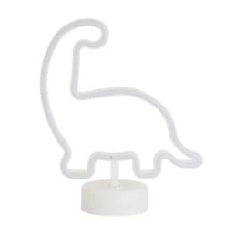Dunelm Neon Green Dinosaur LED Lamp Table Lamps, Natural History Museum Roarsome Dinosaurs