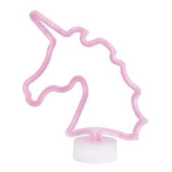 Dunelm Neon Pink Unicorn LED Lamp Table Lamps
