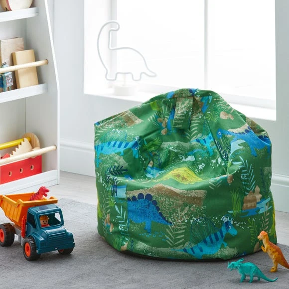 Dunelm Roar Dinosaur Bean Bag Patterned, Beanbags, Cotton 1 Dunelm Roar Dinosaur Bean Bag Patterned, Beanbags, Cotton
