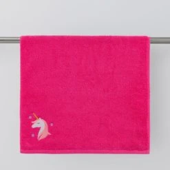 Dunelm Unicorn Pink Towel Cotton, Towels