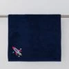 Dunelm Space Blue Towel Cotton, Towels, Plain