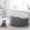 Dunelm Kids Skylar Grey Mongolian Faux Fur Lounger Acrylic, Beanbags