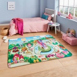 Think Rugs Princess Playground Rug Polyester, Rugs, Character