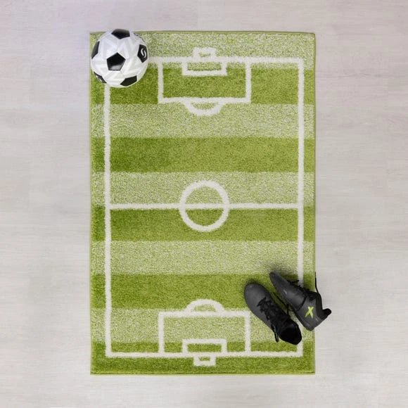 Dunelm Football Pitch Rug Rugs, Polypropylene, Patterned 1 Dunelm Football Pitch Rug Rugs, Polypropylene, Patterned