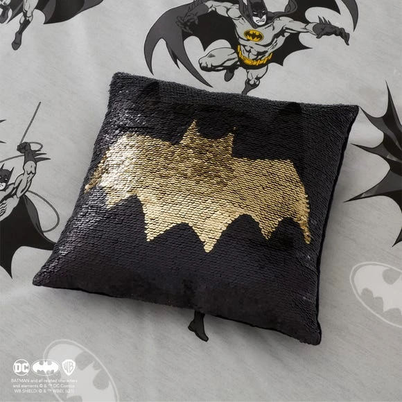 Batman Reversible Sequin Cushion Polyester, Kids Cushion 1 Batman Reversible Sequin Cushion Polyester, Kids Cushion