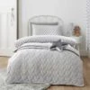 Dunelm Grey Heart Bedspread Quilted, Bedspreads & Runners, Polyester