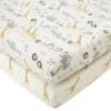 Dunelm Safari Natural 100% Cotton Pack of 2 Fitted Sheets Boho, Printed, Little Safari