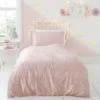 Dunelm Sequin Pink Duvet Cover and Pillowcase Set Duvet Cover Sets, Patterned, Polycotton