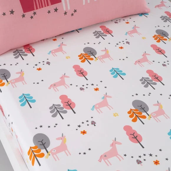 Cosatto Unicornland 100% Cotton Fitted Sheet Twin Pack Fitted Sheets, Kids, Pink 1 Cosatto Unicornland 100% Cotton Fitted Sheet Twin Pack Fitted Sheets, Kids, Pink