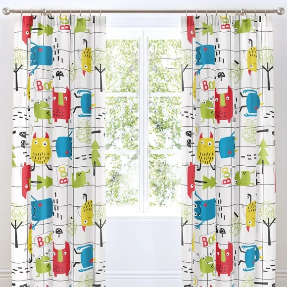 Cosatto Monster Mob Pencil Pleat Curtains Cotton, Kids 1 Cosatto Monster Mob Pencil Pleat Curtains Cotton, Kids