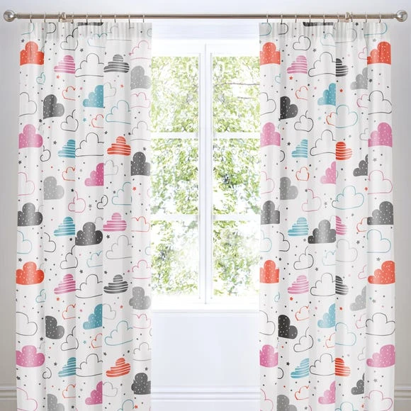 Cosatto Fairy Clouds Pencil Pleat Curtains Cotton, Kids 1 Cosatto Fairy Clouds Pencil Pleat Curtains Cotton, Kids