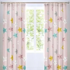 Cosatto Happy Stars Pencil Pleat Curtains Kids, Cotton