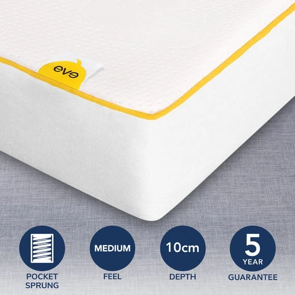 Eve Sleep eve Sleep Cot Mattress Childrens Mattresses, Plain, Polyester 1 Eve Sleep eve Sleep Cot Mattress Childrens Mattresses, Plain, Polyester