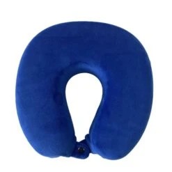 Dunelm Blue Travel Pillow Royal Blue, Plain, Polyester