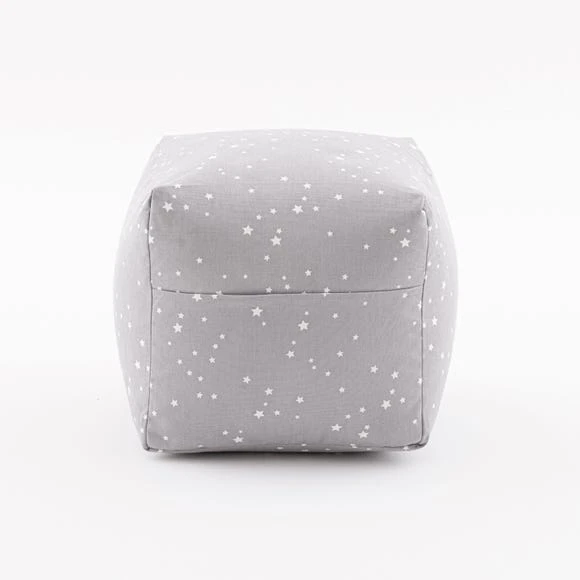Dunelm Grey Stars Bean Cube Patterned, Beanbags, Cotton 3 Dunelm Grey Stars Bean Cube Patterned, Beanbags, Cotton - Image 3