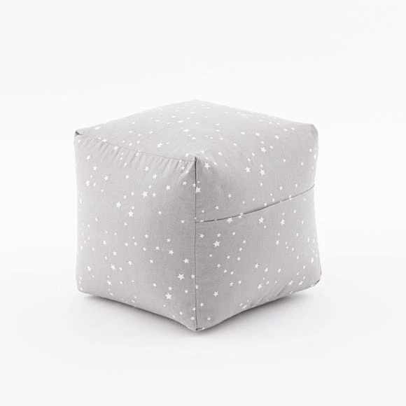 Dunelm Grey Stars Bean Cube Patterned, Beanbags, Cotton 4 Dunelm Grey Stars Bean Cube Patterned, Beanbags, Cotton - Image 4