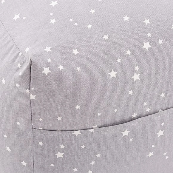 Dunelm Grey Stars Bean Cube Patterned, Beanbags, Cotton 5 Dunelm Grey Stars Bean Cube Patterned, Beanbags, Cotton - Image 5
