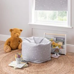 Dunelm Grey Stars Bean Bag Beanbags, Cotton, Patterned