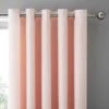 Dunelm Mini Waffle Shell Pink Blackout Eyelet Curtains Plain, Cotton, Light Pink