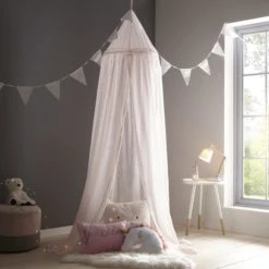 Dunelm Kids Bed Canopy Arts & Crafts, Plain, Natural History Museum Modern Skandi