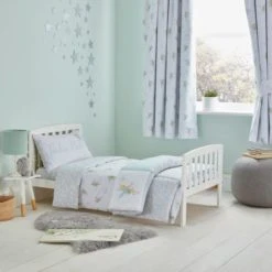 Disney Tinkerbell White Reversible 100% Cotton Cot Bed / Toddler Duvet Cover and Pillowcase Set Duvet Cover Sets, Patterned -All Kids And Nursery Sales 2024 30715239 alt05