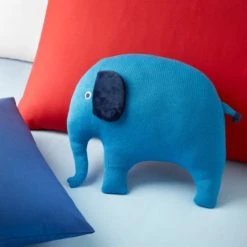 Elements Ezra Elephant 3D Cushion Patterned, Acrylic, Kids Cushion