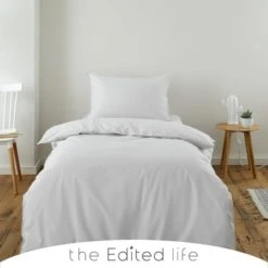 The Edited Life Cloud 100% Organic Cotton Duvet Cover and Pillowcase Set Plain, Organic Cotton Cloud, Duvet Cover Sets