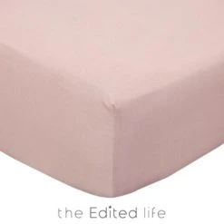 The Edited Life Pack of 2 100% Organic Cotton Fitted Sheets Plain -All Kids And Nursery Sales 2024 30715881