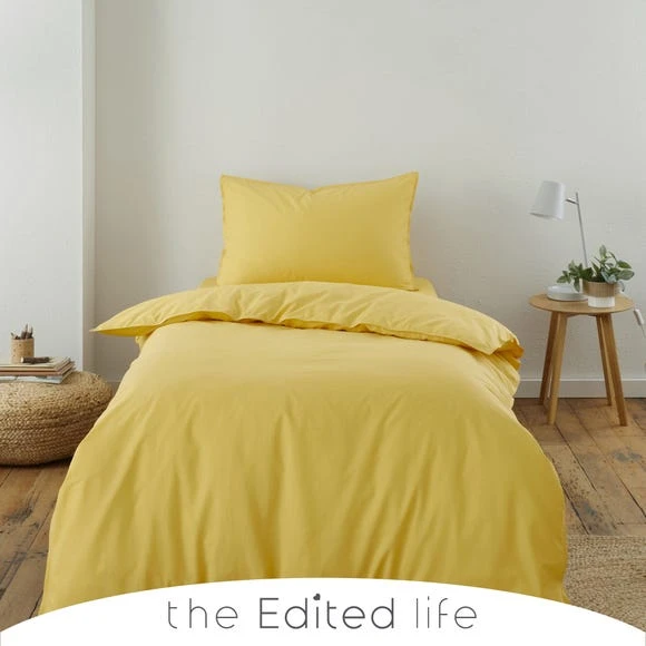 The Edited Life Mustard 100% Organic Cotton Duvet Cover and Pillowcase Set Organic Cotton Mustard, Duvet Cover Sets, Plain 1 The Edited Life Mustard 100% Organic Cotton Duvet Cover and Pillowcase Set Organic Cotton Mustard, Duvet Cover Sets, Plain