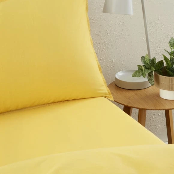 The Edited Life Mustard 100% Organic Cotton Duvet Cover and Pillowcase Set Organic Cotton Mustard, Duvet Cover Sets, Plain 4 The Edited Life Mustard 100% Organic Cotton Duvet Cover and Pillowcase Set Organic Cotton Mustard, Duvet Cover Sets, Plain - Image 4