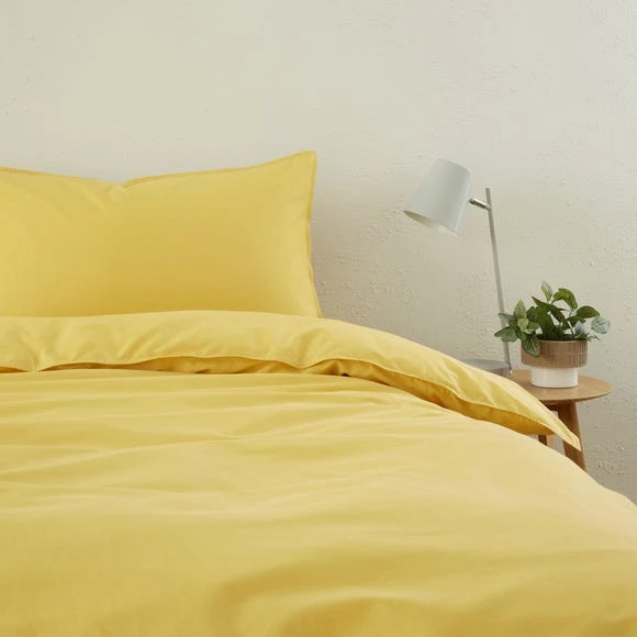 The Edited Life Mustard 100% Organic Cotton Duvet Cover and Pillowcase Set Organic Cotton Mustard, Duvet Cover Sets, Plain 5 The Edited Life Mustard 100% Organic Cotton Duvet Cover and Pillowcase Set Organic Cotton Mustard, Duvet Cover Sets, Plain - Image 5