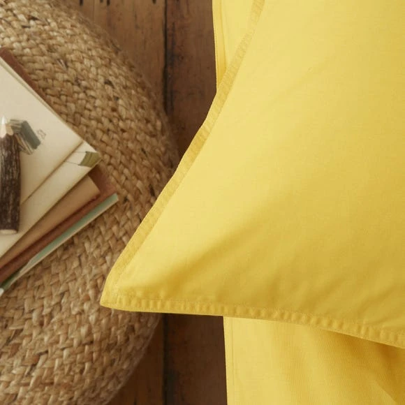 The Edited Life Mustard 100% Organic Cotton Duvet Cover and Pillowcase Set Organic Cotton Mustard, Duvet Cover Sets, Plain 6 The Edited Life Mustard 100% Organic Cotton Duvet Cover and Pillowcase Set Organic Cotton Mustard, Duvet Cover Sets, Plain - Image 6