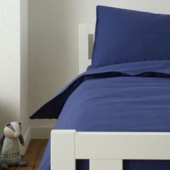The Edited Life Sailor Blue 100% Organic Cotton Duvet Cover and Pillowcase Set Plain, Organic Cotton Sailor Blue, Duvet Cover Sets -All Kids And Nursery Sales 2024 30715911 alt02