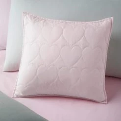Dunelm Quilted Hearts Cushion Polyester, Kids Cushion