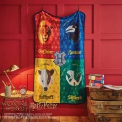 Harry Potter Houses Blanket Blankets & Throws, Polyester, Patterned