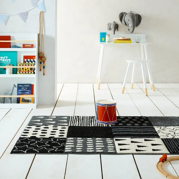 Dunelm Exclusive Alby Patchwork Rug Polypropylene, Rugs 12 Dunelm Exclusive Alby Patchwork Rug Polypropylene, Rugs - Image 12