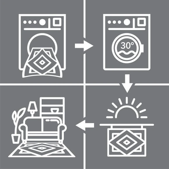 Dunelm Exclusive Tracks Washable Rug Rugs, Cotton, Kids 2 Dunelm Exclusive Tracks Washable Rug Rugs, Cotton, Kids - Image 2