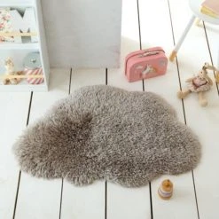 Dunelm Exclusive Faux Fur Cloud 55cm x 90cm Rug Rugs, Natural History Museum Modern Skandi, Polyester
