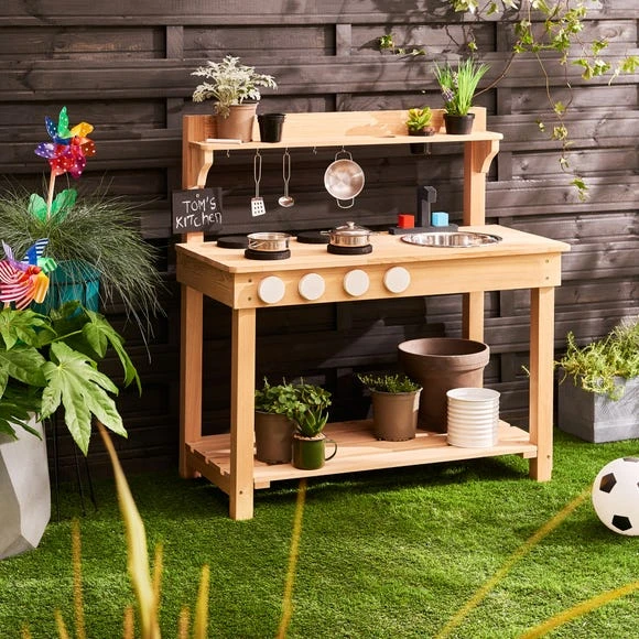 Dunelm Mud Kitchen Outdoor Toys, Marble, Wood 1 Dunelm Mud Kitchen Outdoor Toys, Marble, Wood