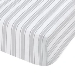 Bianca Cotton Bianca Check Stripe 100% Cotton Fitted Sheet Checked, Fitted Sheets