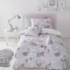 Catherine Lansfield Unicorn Dreams Glow In The Dark Duvet Cover and Pillowcase Set Duvet Cover Sets, Reversible, Polyester