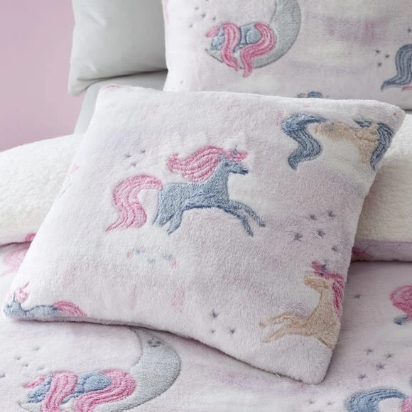 Catherine Lansfield Pink Unicorn Dreams Glow In The Dark Cushion Polyester, Patterned, Kids Cushion 1 Catherine Lansfield Pink Unicorn Dreams Glow In The Dark Cushion Polyester, Patterned, Kids Cushion