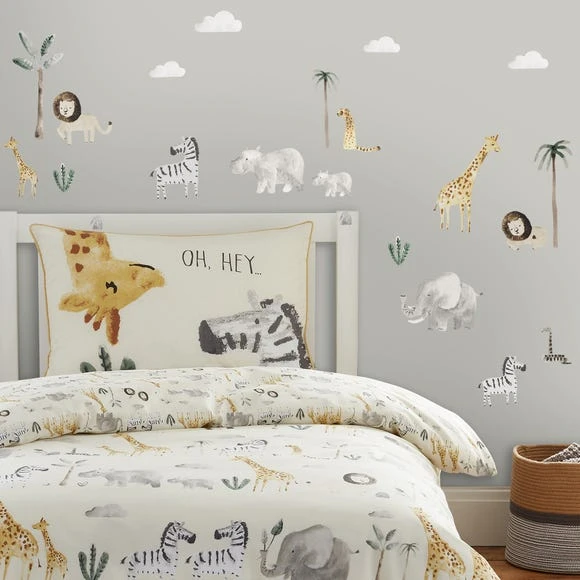 Dunelm Safari Natural Medium Wall Stickers Made in the UK, Little Safari, Plastic 1 Dunelm Safari Natural Medium Wall Stickers Made in the UK, Little Safari, Plastic