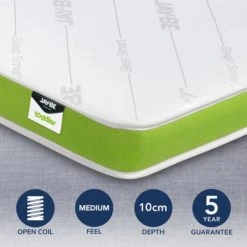 Jay-Be JayBe Toddler Medium Anti Allergy Foam Free Pocket Sprung Mattress Temperature Regulating, Cooling, Arrives in a Box
