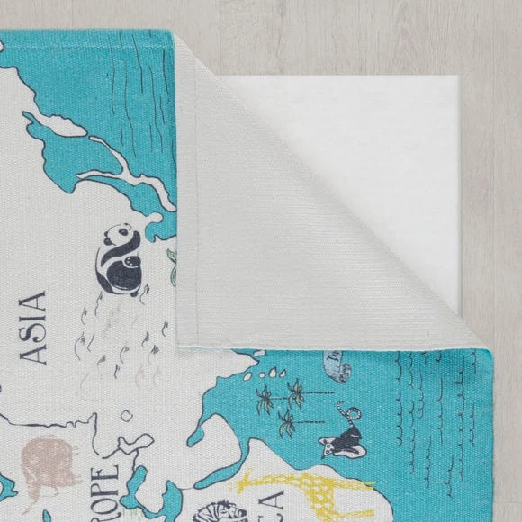 Dunelm My World Map Rug Kids, Polyester, Rugs 5 Dunelm My World Map Rug Kids, Polyester, Rugs - Image 5